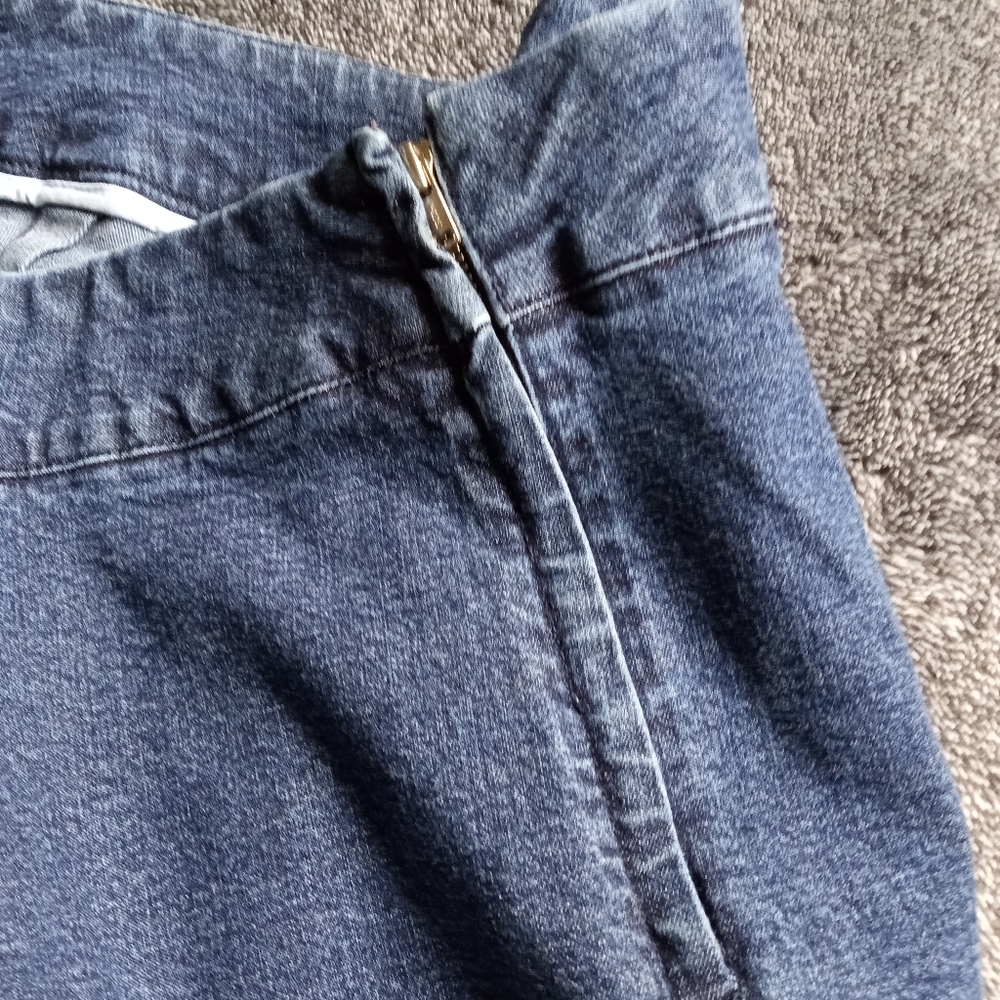Lauren Jeans Co. side zip wide leg crop jeans - Picture 3 of 5